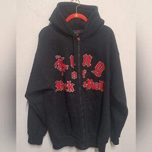 Elvis Presley King of Rock & Roll Hoodie XL Graceland Nashville Zip Sweatshirt
